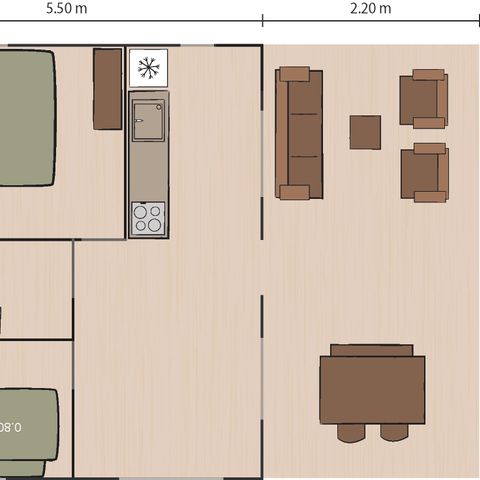 Safaritent 4 personen - Safaritent + sanitair + airco (4P)