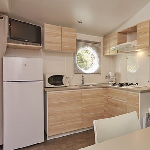 Stacaravan 6 personen - Comfort | 3 Slaapkamers | 6 Pers | Verhoogd terras | Airconditioning | TV