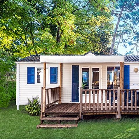 Stacaravan 6 personen - Comfort | 3 Slaapkamers | 6 Pers | Verhoogd terras | Airconditioning | TV