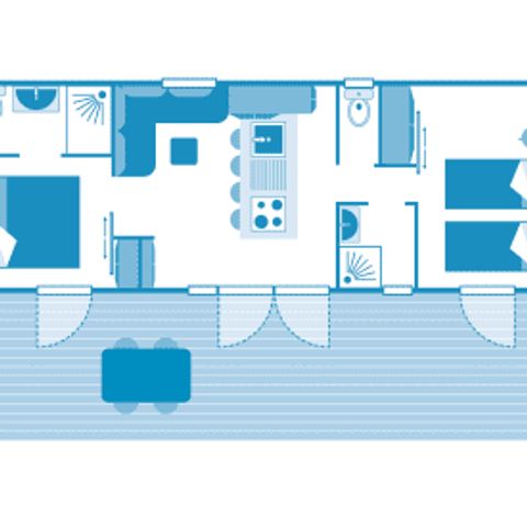 Stacaravan 5 personen - Huisje 5p 2bed **** ZEN