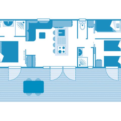 Stacaravan 6 personen - Huisje 6p 3ch ****