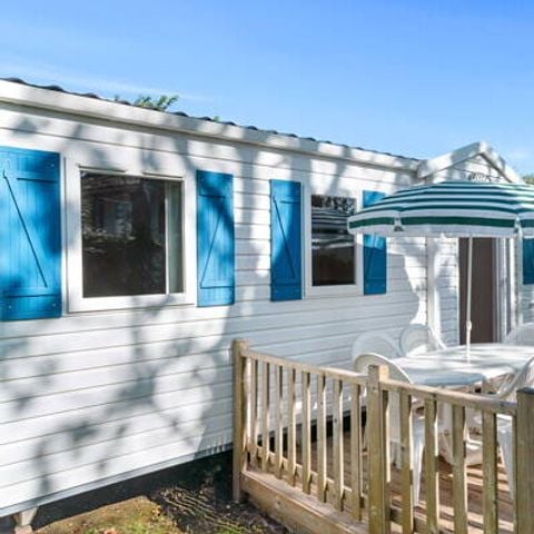 Stacaravan 8 personen - Stacaravan | Klassiek | 3 slaapkamers | 6/8 pers. | Niet overdekt verhoogd terras | 2 badkamers | Airconditioning