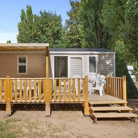 Bungalow 4 personen - Stacaravan | Comfort | 2 Slaapkamers | 4 Pers. | Verhoogd terras