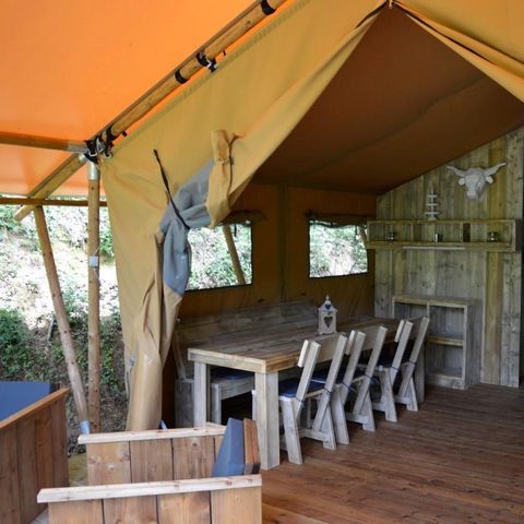Tent 4 personen - LODGE SAFARI met SPA