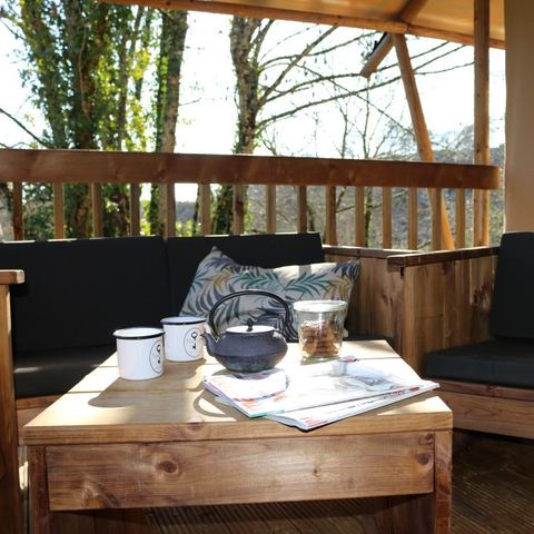 Tent 4 personen - LODGE SAFARI met SPA