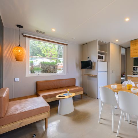 Stacaravan 6 personen - COTTAGE CONFORT 3 sl.k. 6 pers. - 35m2 - overdekt terras