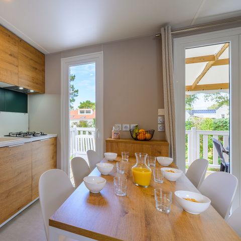 Stacaravan 6 personen - COTTAGE CONFORT 3 sl.k. 6 pers. - 35m2 - overdekt terras