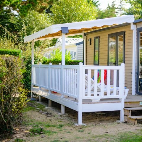 Stacaravan 6 personen - D/ COMFORTABELE COTTAGE met 3 slaapkamers, 6 personen – 35 m² – overdekt terras voor 6 personen