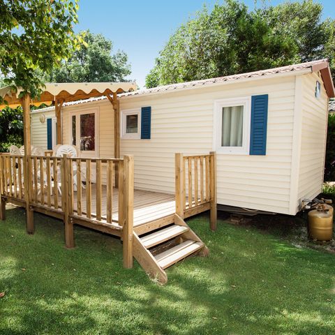 Stacaravan 4 personen - Classic XL | 2 slaapkamers | 4 pers. | Verhoogd terras