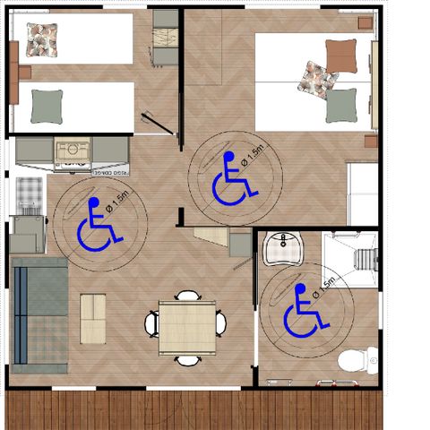 Stacaravan 4 personen - COTTAGE PMR 4p