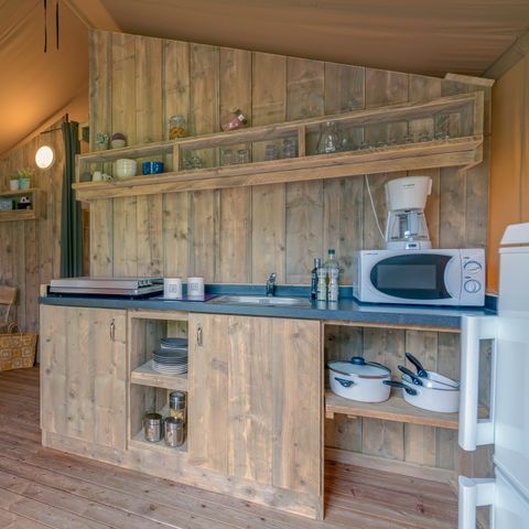Safaritent 6 personen - Woody Lodge 3Kamers zonder sanitair