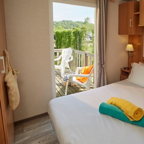 Stacaravan 8 personen - Homair stacaravans op camping La Guyonnière Classic XL | 3 slaapkamers | 6/8 personen | Verhoogd terras