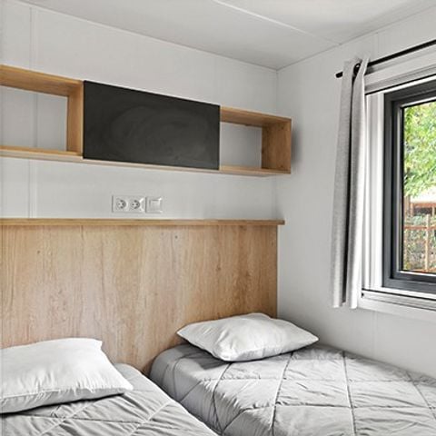 Stacaravan 6 personen - Homair stacaravans op camping La Guyonnière Premium Azure | 3 slaapkamers | 6 pers | Verhoogd terras | Airconditioning