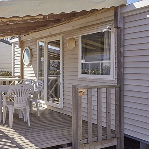 Stacaravan 6 personen - Homair stacaravans op camping La Guyonnière Premium Azure | 3 slaapkamers | 6 pers | Verhoogd terras | Airconditioning