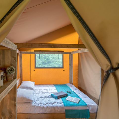 Safaritent 6 personen - Woody Lodge, Airconditioning - 2 slaapkamers