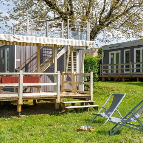 Stacaravan 4 personen - COTTAGE PANORAMIQUE 4p 2ch ***