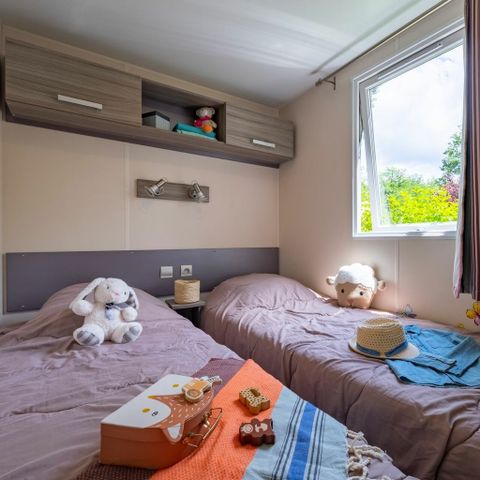 Stacaravan 6 personen - COTTAGE 6p 3ch 2SdB ** (in het Frans)