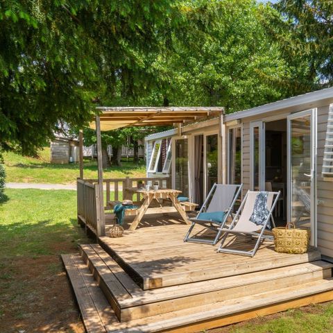 Stacaravan 6 personen - COTTAGE 6p 3ch 2SdB ** (in het Frans)