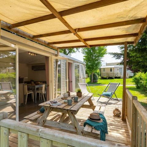 Stacaravan 6 personen - COTTAGE 6p 3ch 2SdB ** (in het Frans)