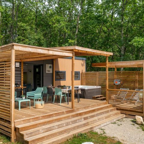 Stacaravan 6 personen - COTTAGE Exclusief 6p 3ch PREMIUM SPA