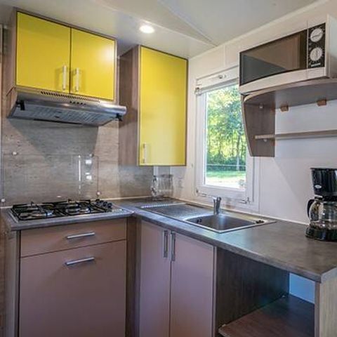 Stacaravan 6 personen - Mobile-home | Comfort | 3 slaapkamers | 6 pers. | Verhoogd terras | 1 badkamer