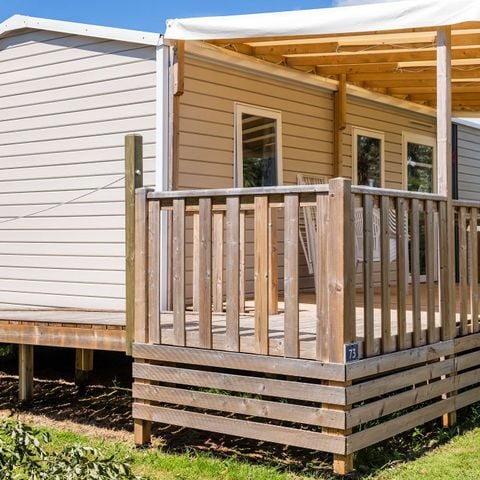 Stacaravan 6 personen - Mobile-home | Comfort | 2 Slaapkamers | 4/6 Personen | Verhoogd terras* | 1 Badkamer | Airconditioning | TV
