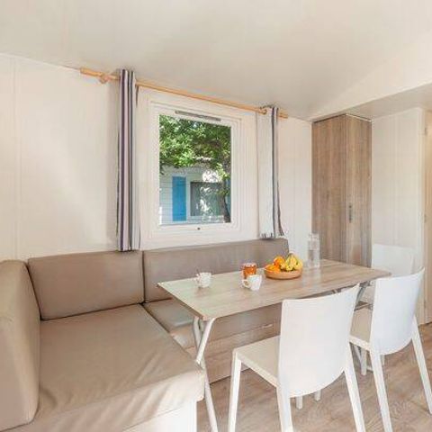 Stacaravan 6 personen - Mobile-home | Comfort | 2 Slaapkamers | 4/6 Personen | Verhoogd terras* | 1 Badkamer | Airconditioning | TV