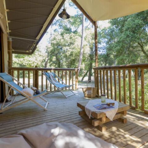 Tent 4 personen - Lodge tent 4 pers 2 Ch 1 Sdb ***