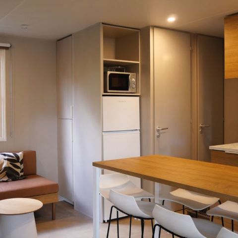 Stacaravan 6 personen - 3 CH Premium uitzicht op de Loire - 6 pers