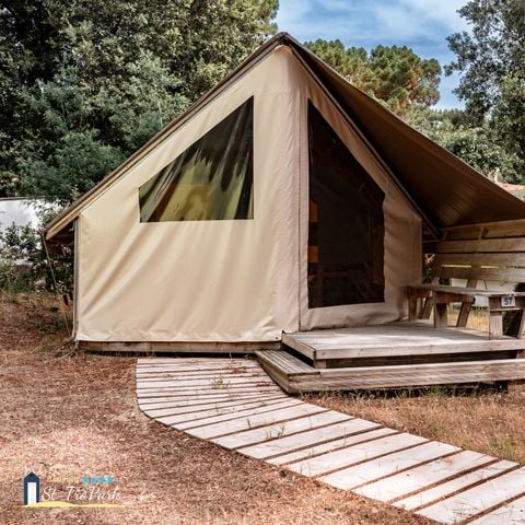 Lodge 4 personen - Écolodge Confort 17m² tent (2 kamers) - zonder sanitair