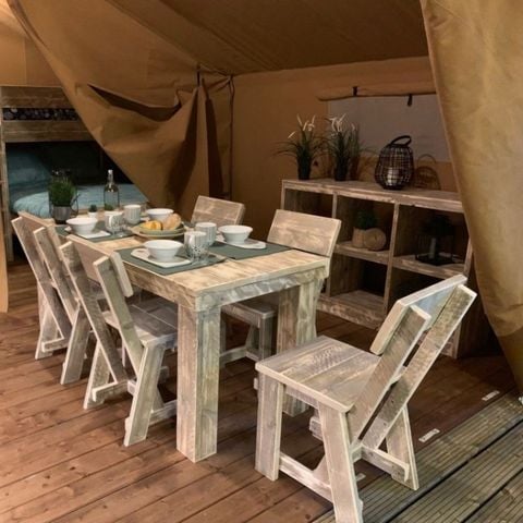 Tent 5 personen - HOUTEN zonder sanitair