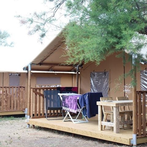 Tent 5 personen - HOUTEN zonder sanitair