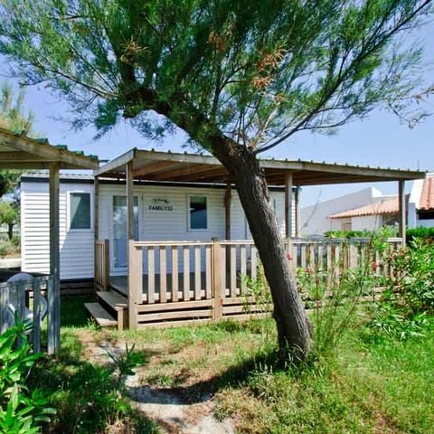 Stacaravan 6 personen - Cottage Confort "Camargue" 29m² 3ch 4/6 pers