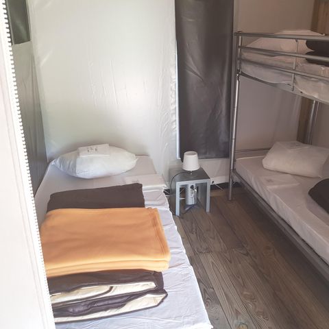 Safaritent 5 personen - Lodge Confort 25m² 2 kamers + terras 12m² 4/5 pers
