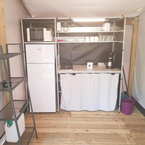 Safaritent 5 personen - Lodge Confort 25m² 2 kamers + terras 12m² 4/5 pers
