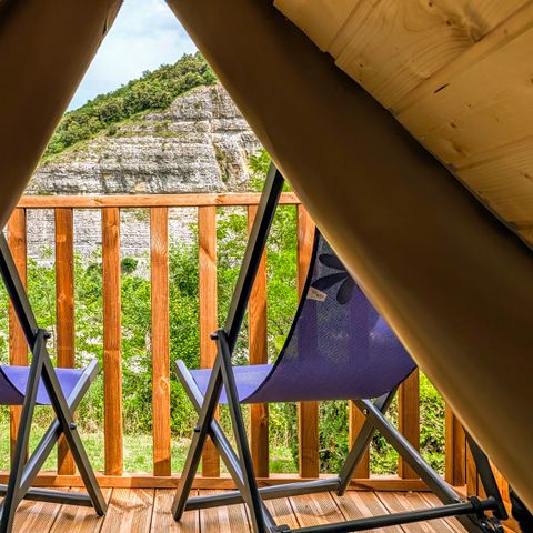 UNIEKE ACCOMMODATIE 2 personen - Bivak+ tent 6m² 1 slaapkamer terras en koelkast 2 personen