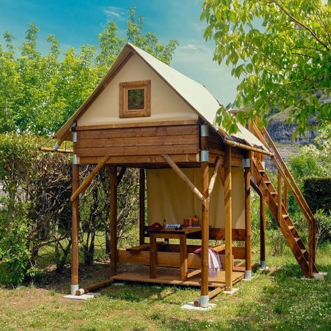 UNIEKE ACCOMMODATIE 2 personen - Bivak+ tent 6m² 1 slaapkamer terras en koelkast 2 personen