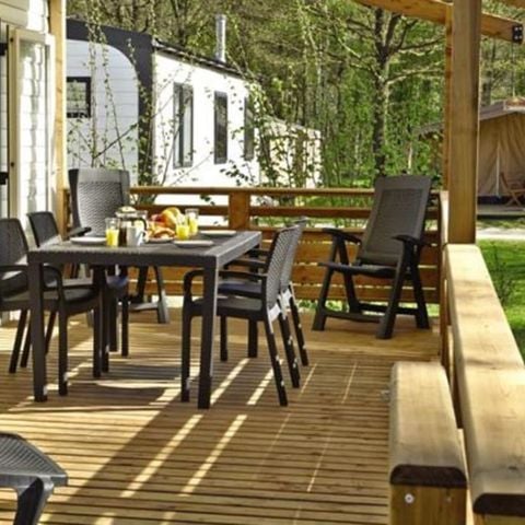 Stacaravan 6 personen - Stacaravan | Premium Azure | 3 slaapkamers | 6 pers. | Verhoogd terras | Airconditioning