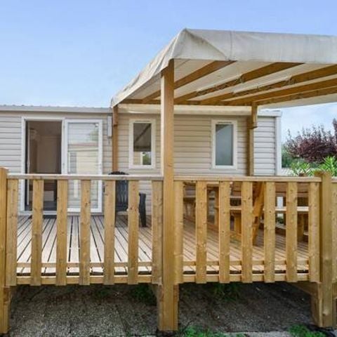 Stacaravan 4 personen - Comfort | 2 Slaapkamers | 4 Pers | Verhoogd terras | Airconditioning