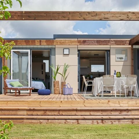 Stacaravan 2 personen - Sunêlia Luxe TAOS S2 2 pers. 1 slaapkamer. 1 badkamer. met of zonder privé jacuzzi