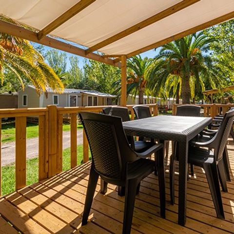 Stacaravan 4 personen - Mobile-home | Comfort XL | 2 slaapkamers | 4 pers. | Verhoogd terras | Airconditioning.
