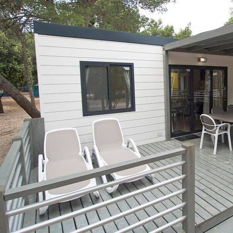 Stacaravan 6 personen - Stacaravan | Premium | 3 Slaapkamers | 6 Pers | Verhoogd terras | Airconditioning | TV