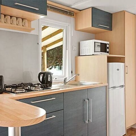 Stacaravan 6 personen - Comfort | 2 Slaapkamers | 4/6 Pers | Verhoogd terras | Airconditioning