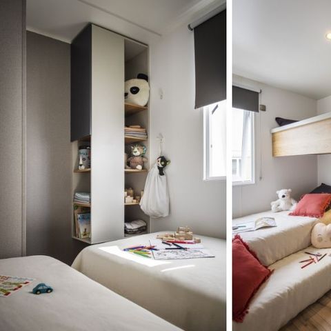 Stacaravan 6 personen - Premium 6 personen 3 slaapkamers 33m².