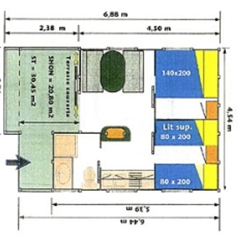 Chalet 5 personen - STANDAARD CLUB 3