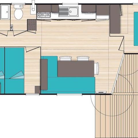 Stacaravan 6 personen - COMFORT