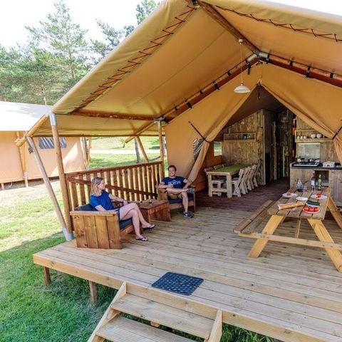 Lodge 6 personen - Ciela Nature Lodge tent - 2 slaapkamers - Ingerichte keuken - Badkamer