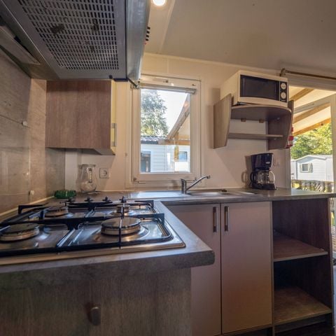 Stacaravan 6 personen - Mobile-home | Comfort | 3 Slaapkamers | 6 Pers. | Verhoogd terras | Airconditioning