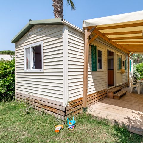 Stacaravan 4 personen - Klassiek | 2 Slaapkamers | 4 Pers. | Single terras