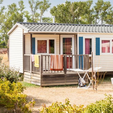 Stacaravan 6 personen - Klassiek | 2 Slaapkamers | 4/6 Pers. | Single terras